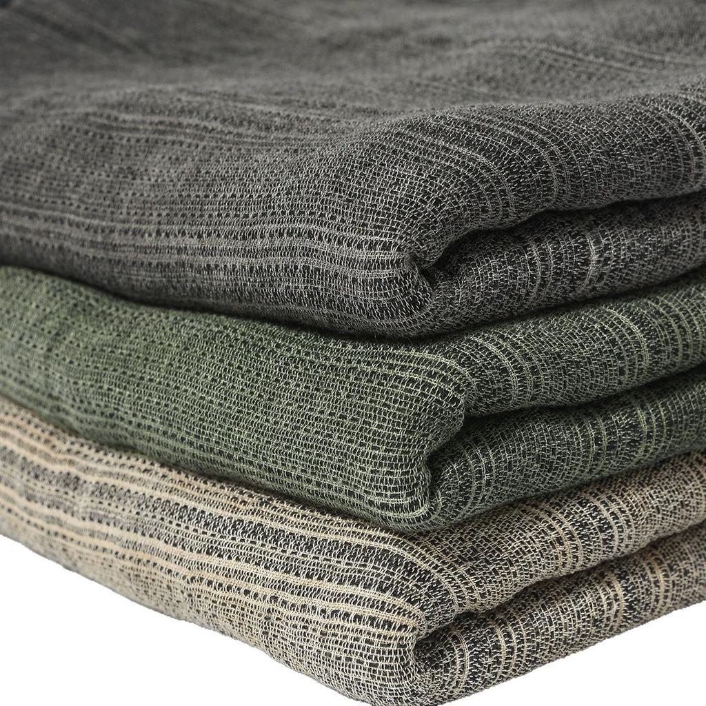 New men's Vertical Striped Scarf Distressed Wraps Soft Cotton Fringe Scarves