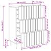 Drawer Cabinet Black 66 x 34.5 x 92 cm Particleboard