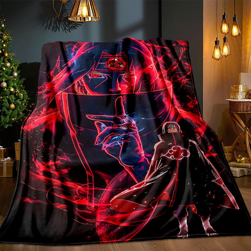 Dark Anime ninja Character Blanket Lightweight Ideal Bedding Blanket Perfect for Travel, Camping, Living Rooms, Offices, Sofas, Fan Christmas gift