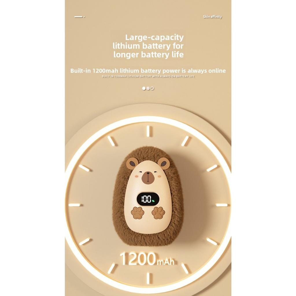 Cartoon Plush Warm Hand Treasure Mini Portable Digital Warmth Treasure USB Charging Self Heating Girl Gift