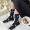 Damen Gemusterte Mittelhohe Socken mit Herzmotiv Freizeit