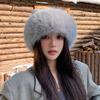 Rabbit Fur Knitted Hat Women'S Winter Cold-Proof And Warm Basin Hat Imitation Mink Ear Protection Cute Cat Ear Thickened Plush Mongolian Hat