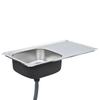 Built In Sink with Strainer and Siphon Stainless Steel