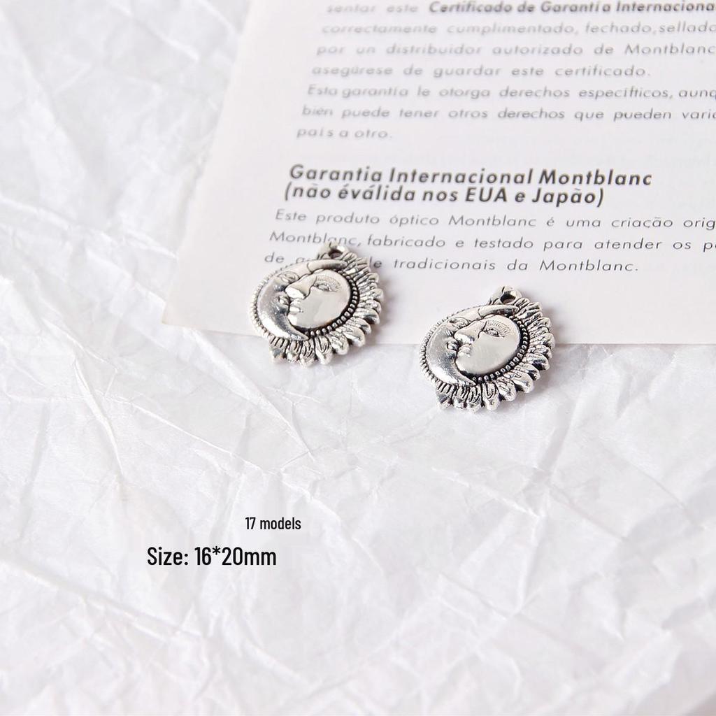 Retro Heart & Flower Pendant Earrings - Handmade Accessories