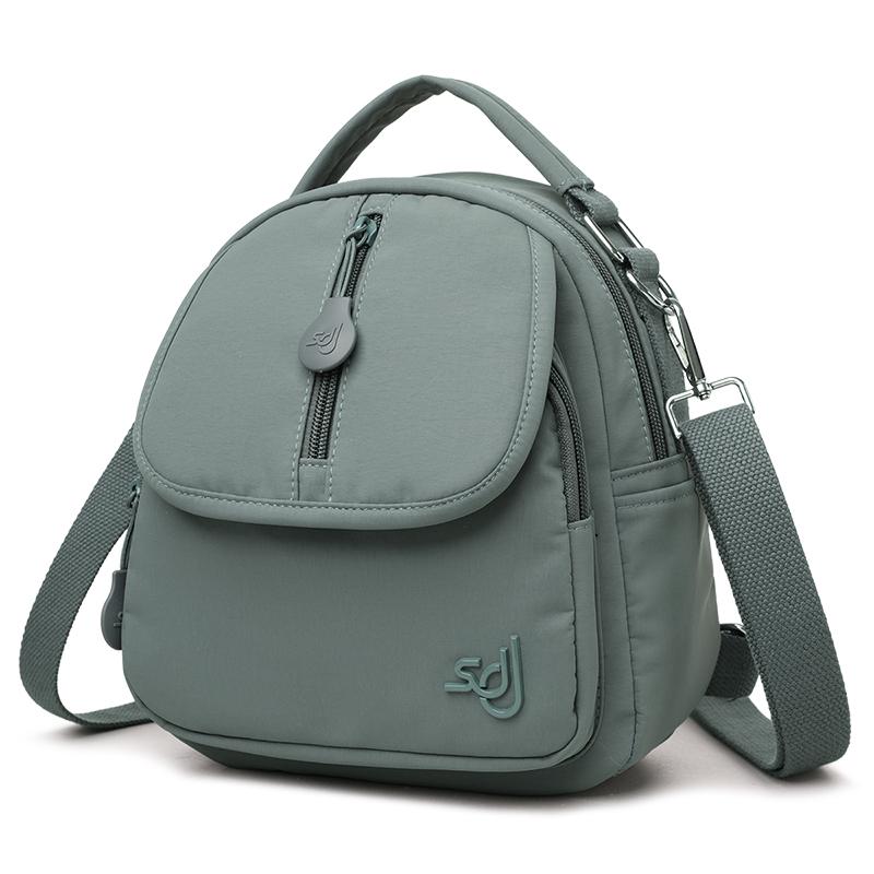 Women Mini Convertible Nylon Backpack Multi Pocket Crossbody Bag Top Handle Shoulder Bag  for Daily Use Travel Shopping Holiday Gifts