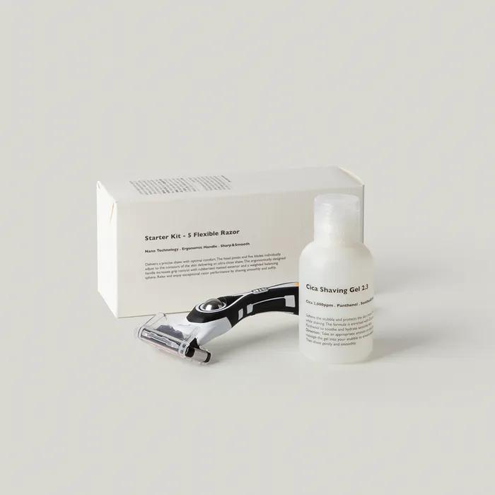 [Amazon No. 1 Razor] Starter Kit (5-blade Shaving Handle 1 + Razor Blade 1 + Shaving Gel 50ml Sample)