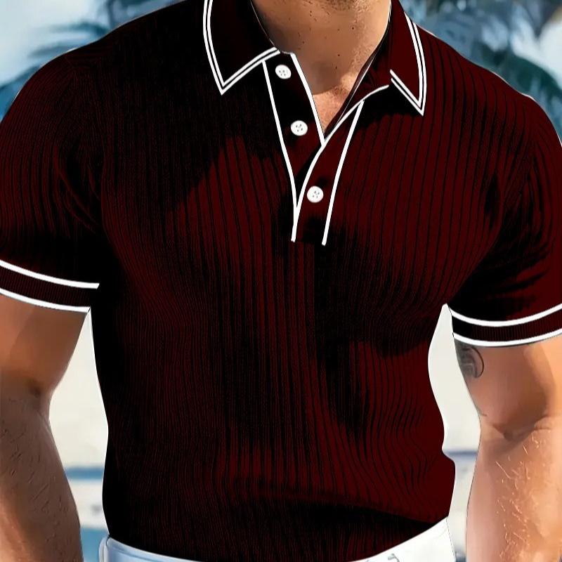 Summer new men's POLO short-sleeved casual simple versatile polo shirt