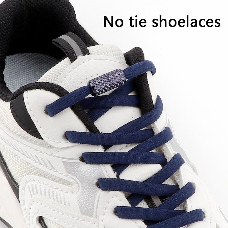 Colorful Elastic Semicircle No-Tie Shoe Laces for Sneakers Kids & Adults Metal Lock Lazy Laces Boot Shoe Strings