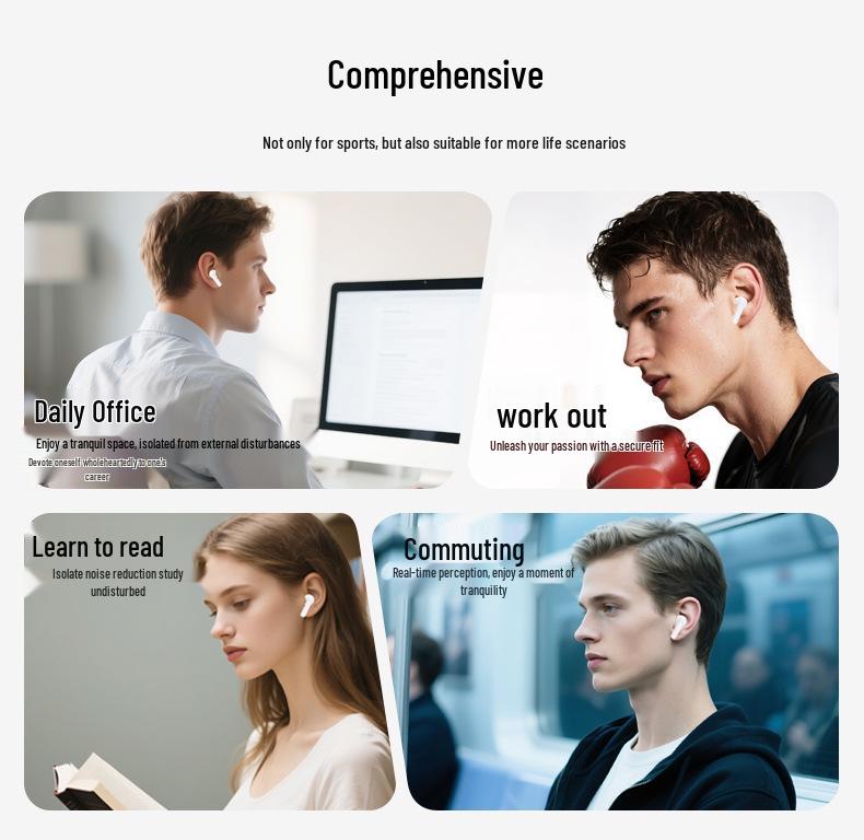 2025 TWS In-Ear Bluetooth Headphones with ANC, Long Battery Life, Dynamic Drivers & Heavy Bass