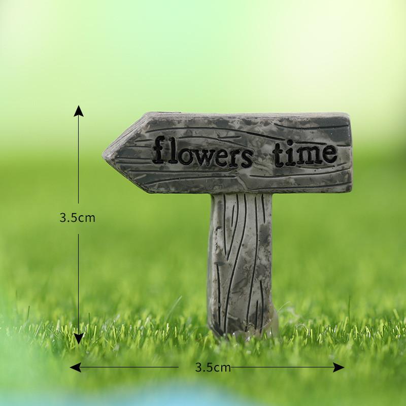 Resin Craft Forest Directional Signpost Decorating Ornaments For Micro Landscape Diy Assembly