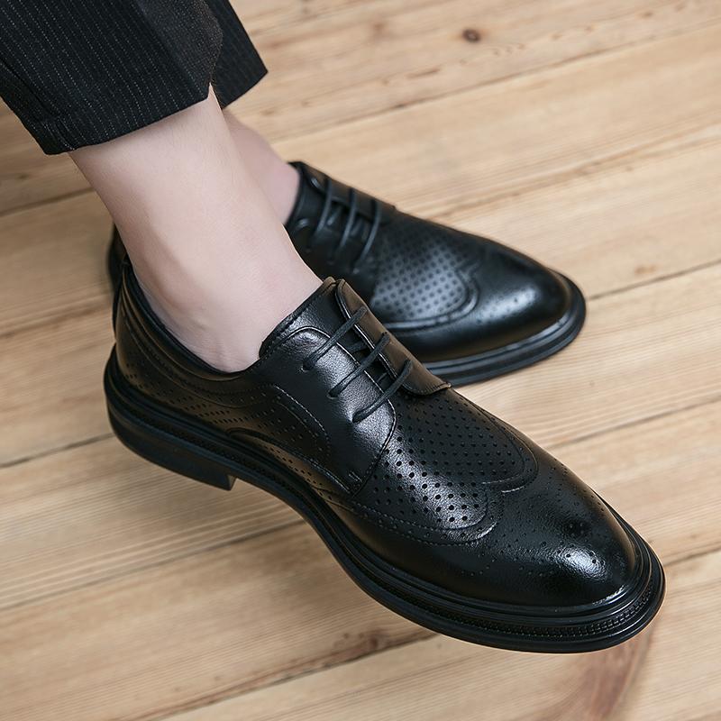 Business Freizeit Schuhe Neu Britisches Weiches Leder Weiche Sohle Innere Höhenerhöhung Bräutigam Hochzeitschuhe