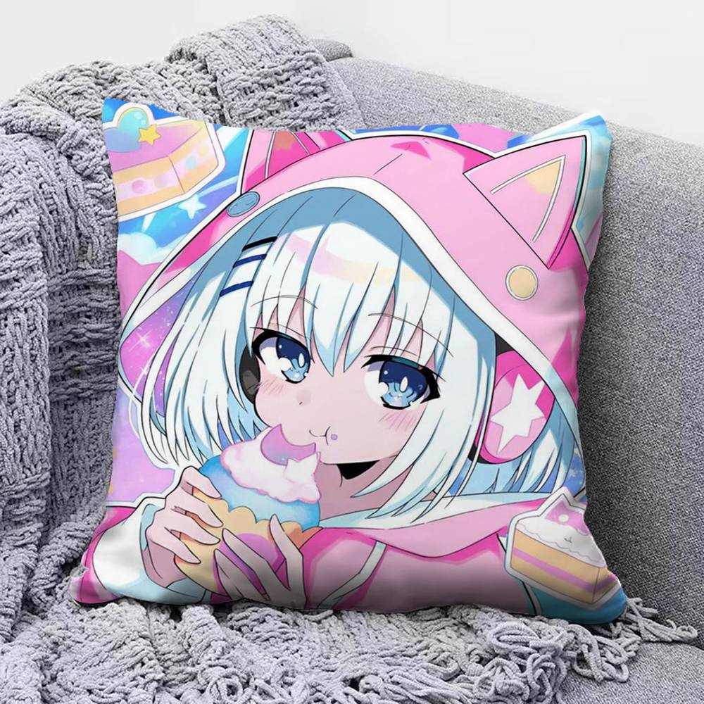 DATE A LIVE Anime Girl Cute Pillow Covers Home Sofa Cushion Covers and Aecorative Custom