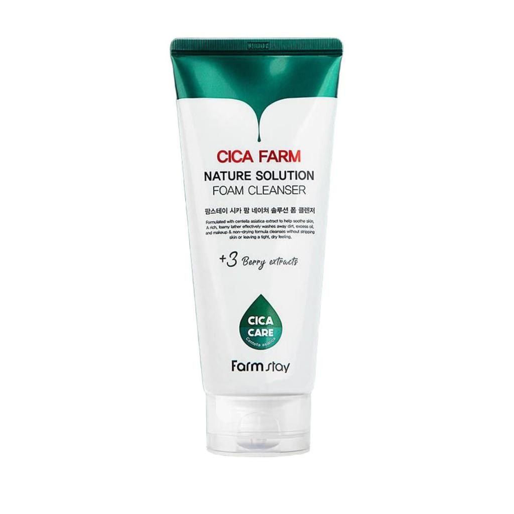 Farmstay Cica Farm Nature Solution Cleansing Foam Refreshing Hydrating 180ml