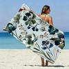 Vintage Watercolor Floral Beach Towel Patterned Sunscreen And Windproof Suitable For Swimming Pool Camping Travel