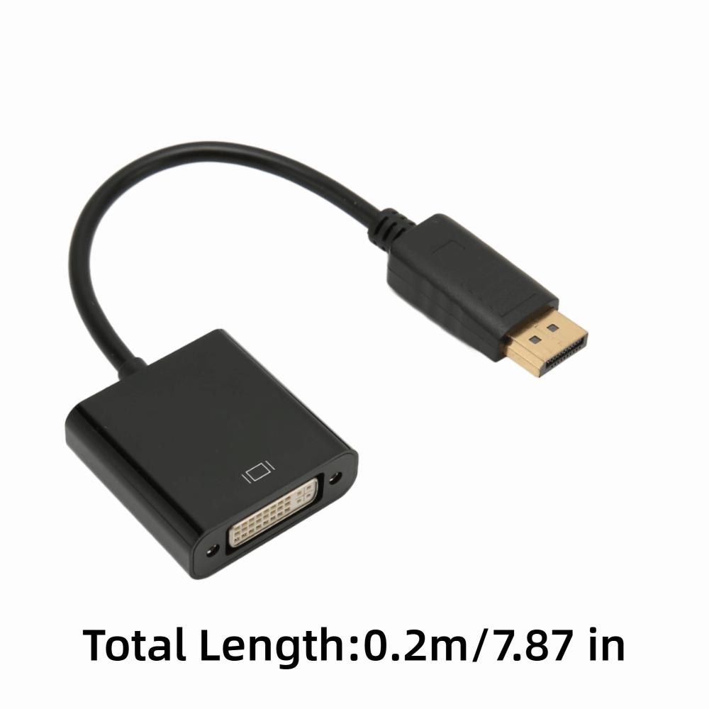 3PCS 1080P DP To DVI Adapter Cable Unidirectional DP Conversion Cable  Office Workers