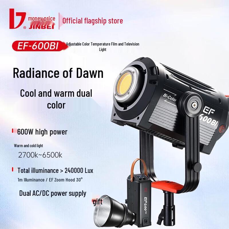 JINBEI EF-600W Bi-Color LED Studio Video Light Kit
