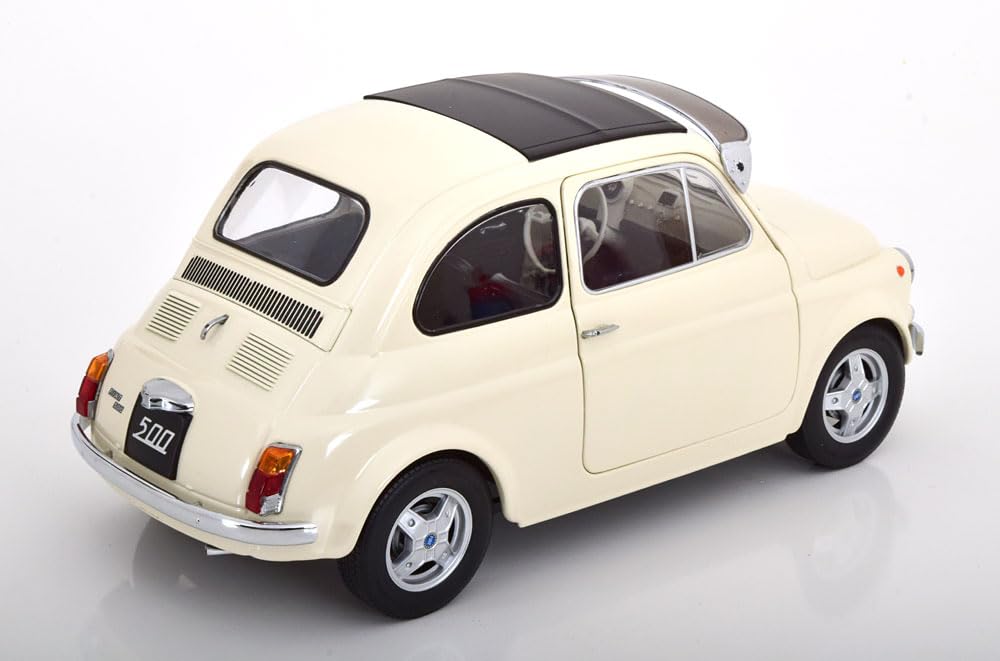KK Scale Fiat 500 F Custom 1968 Cream Finished Product 1/12