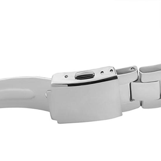 GRANDEUR Ceas Cronograf Japonez Fabricat Rezistent la Apă 10 ATM Brățară Solidă din Oțel Inoxidabil JGR004W5 Albastru Marin [GRANDEUR] Bărbați