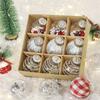 9pcs DIY Painted Christmas Hanging Balls 6cm Merry Christmas Decor  Holiday Festive