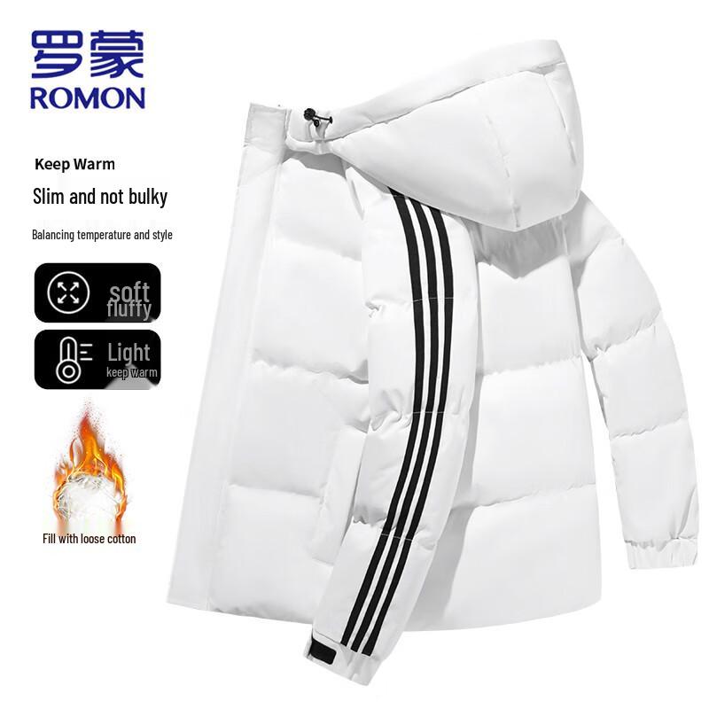 

ROMON Men s Thickened Hooded Padded Winter Jacket 2XL
