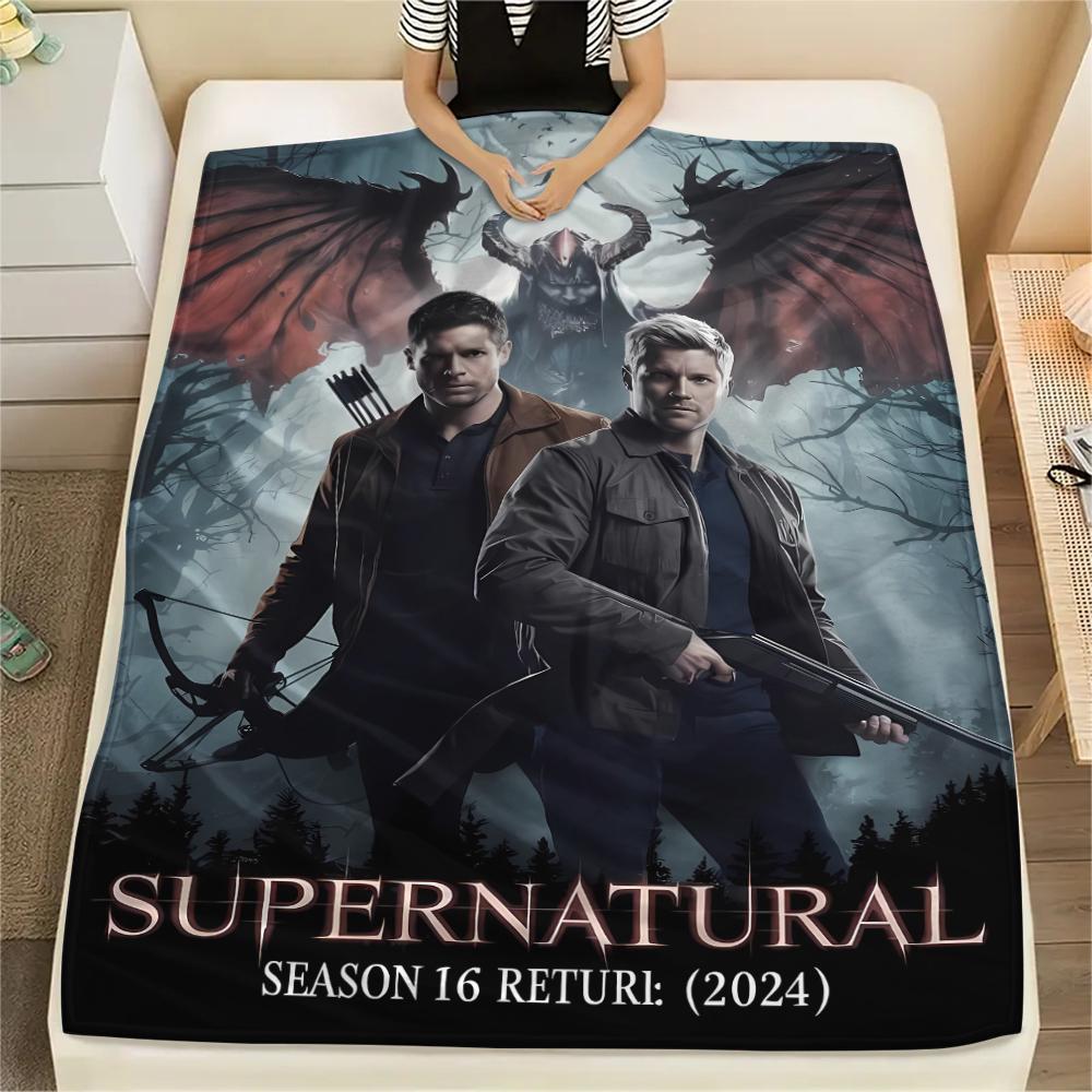 Supernatural Brothers Print Flannel Blanket,High Quality Comfortable for All Seasons,Home Decor,Warmth and Comfort,Perfect for Christmas Gifts