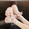 Fashion 8CM Women's Autumn Casual Shoes 2025 New Breathable Mesh Diamond Chunky Sneakers Fashionable Versatile Ladies Sports Dad Shoes