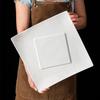 European Ceramic Plate: Large Underglaze Color Stone Texture Soup Bowl, Microwave Safe for Restaurants and Hotels