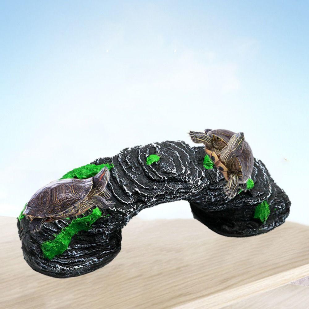 Decorative Turtle Climbing Ramp Resin Turtle Basking Platform Pet Turtle Platform  Landscaping