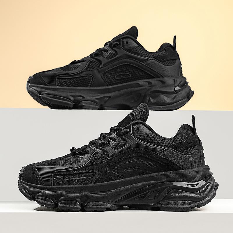 Spring dad shoes summer heightening retro platform sneakers casual running shoes 39 чёрный