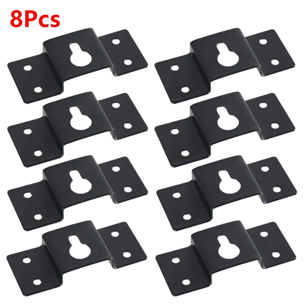 2Pcs Wall Mount Speaker Bracket Metal Universal Rear Hook Hanger Plate Connector Ceiling Stand Clamp