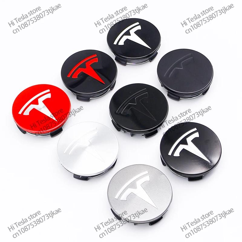 ALL1 56mm 4 Piece Wheel Tire Center Cap Logo for Tesla Original Hub Caps Model3 Model Y Model S X High Quality Auto Accessories