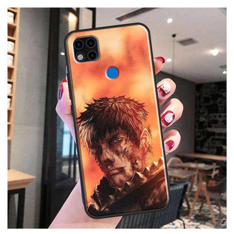 Berserk Guts Anime Case For Xiaomi Redmi Note 10 Pro Note 9 Pro Note 11 Pro 8T 9S 10S 10 9A 9T 9C Cover Case