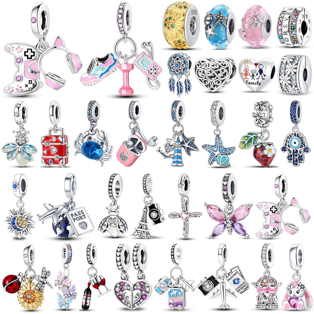 Funny Charm Bead Components Collection Copper Metal Creative Stainless Metal Quirky Small Bead Components Pendant Bead Component Keychain Bracelet