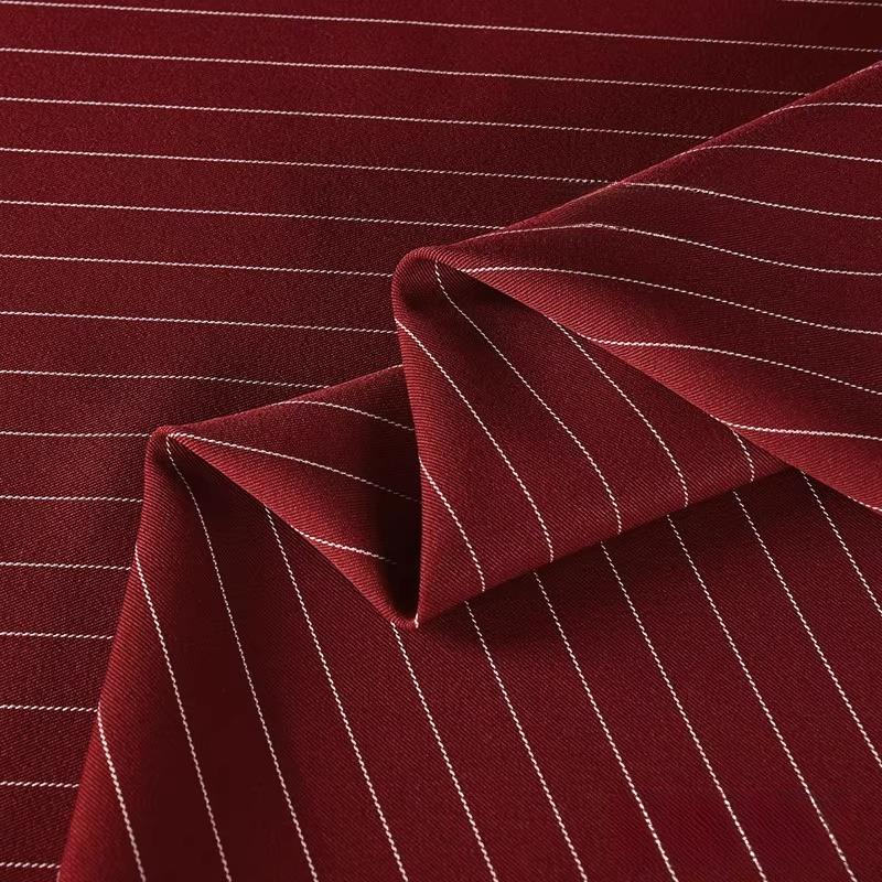 100/300/500cm Vertical Stripe Fabric Wrinkle Resistant Drapable Professional Suits Pant Dresses Office Apparel Textile Fabric
