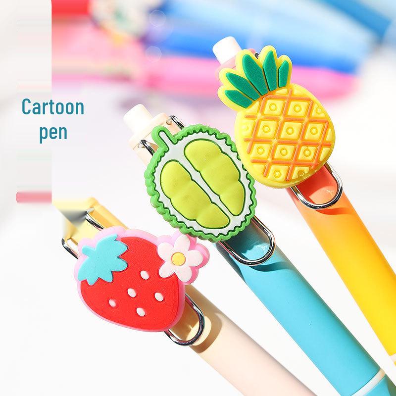Cute Cartoon 0.38mm Ballpoint Pen with Replaceable Ink for Primary Students