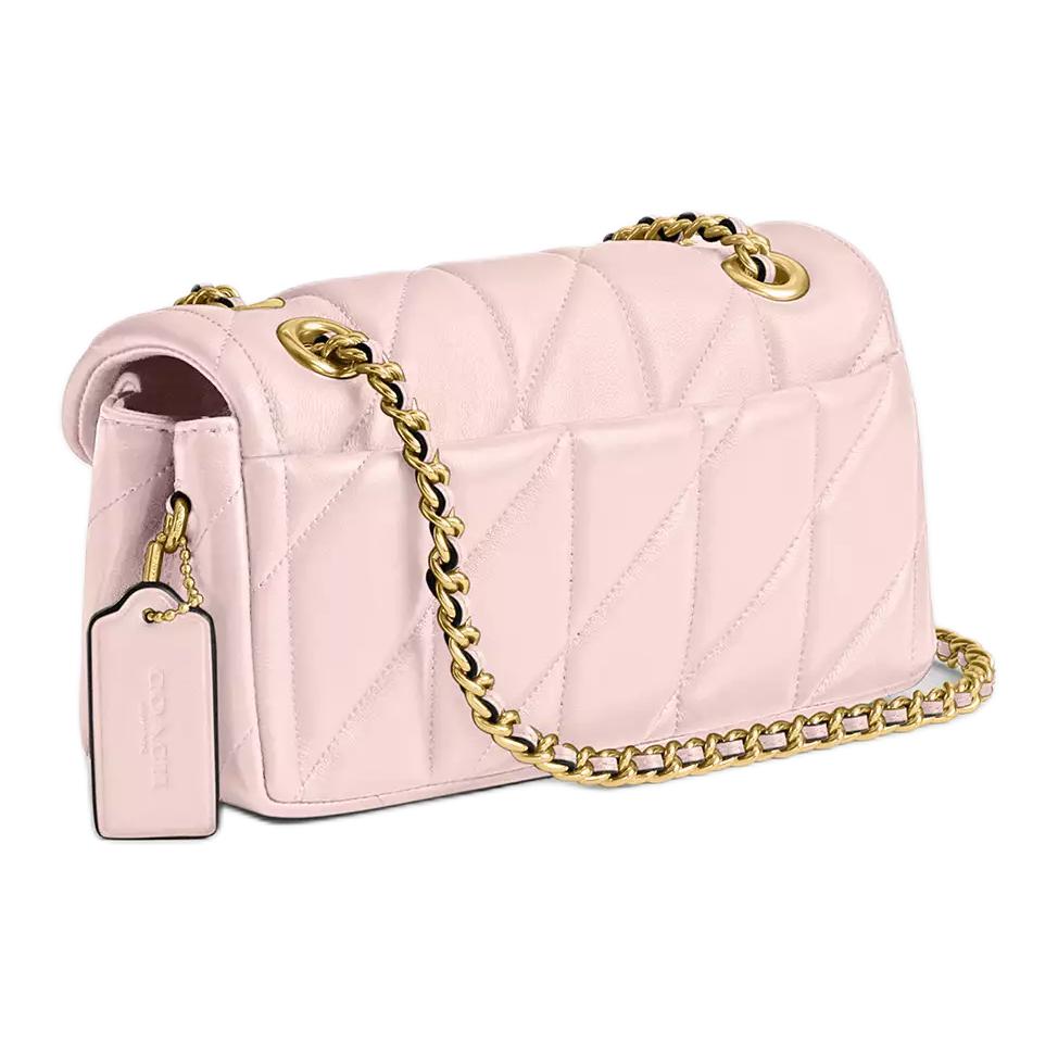 Coach Bolso Bandolera Acolchado de Cuero Tabby 20 Clásico Bolso de Hombro Pequeño para Mujer Latón Rosa CP149-B4B5