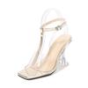 New wine glass and catwalk buckle fashion catwalk daily pretty girl large size high-heeled sandals