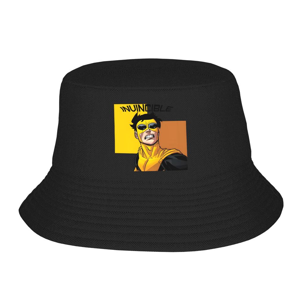 Invincible Cartoon Bucket Hat for Unisex Summer Travel  Sun Hats Harajuku UV Protection for FisherUnisex Cap Bob Hat
