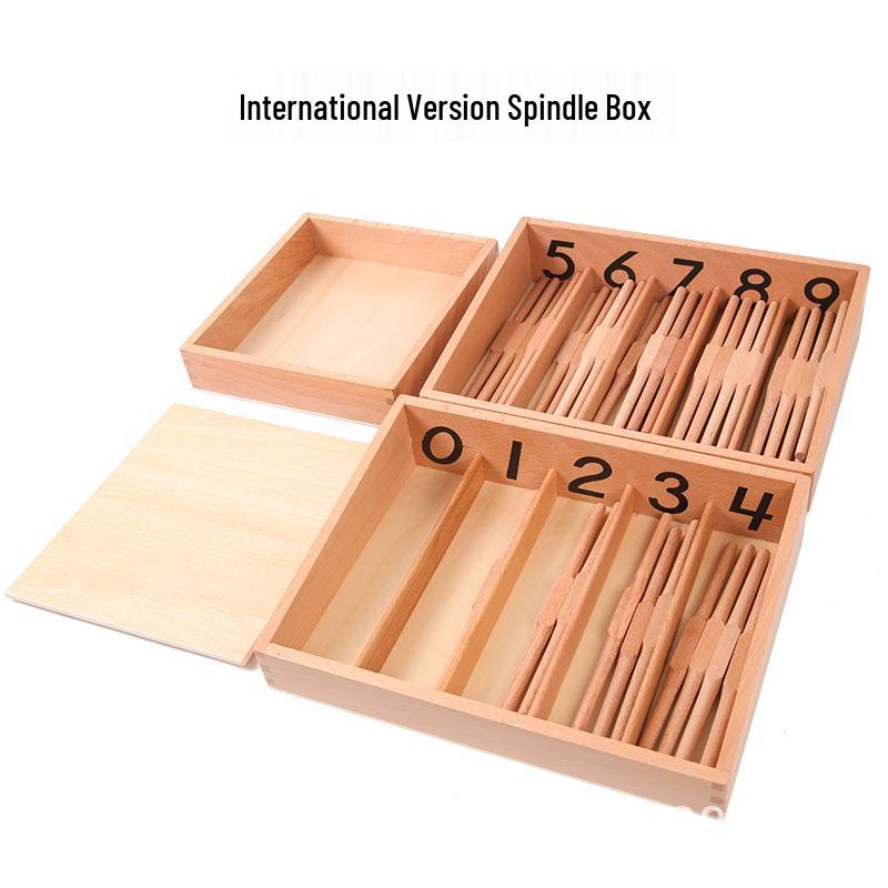 Montessori Kindergarten Spindle Box Educational Math Toy