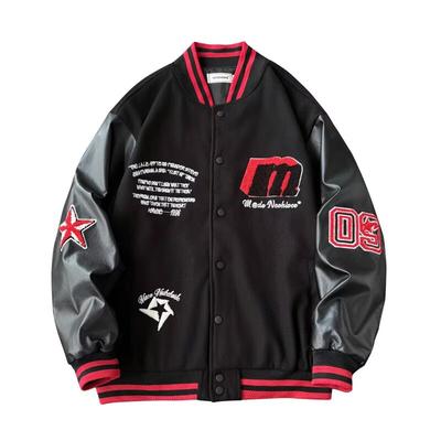 Nová americká stylová pracovní bunda High Street pro muže, podzimní zimní ležérní baseballová bunda, trendy retro bomber bunda pro páry