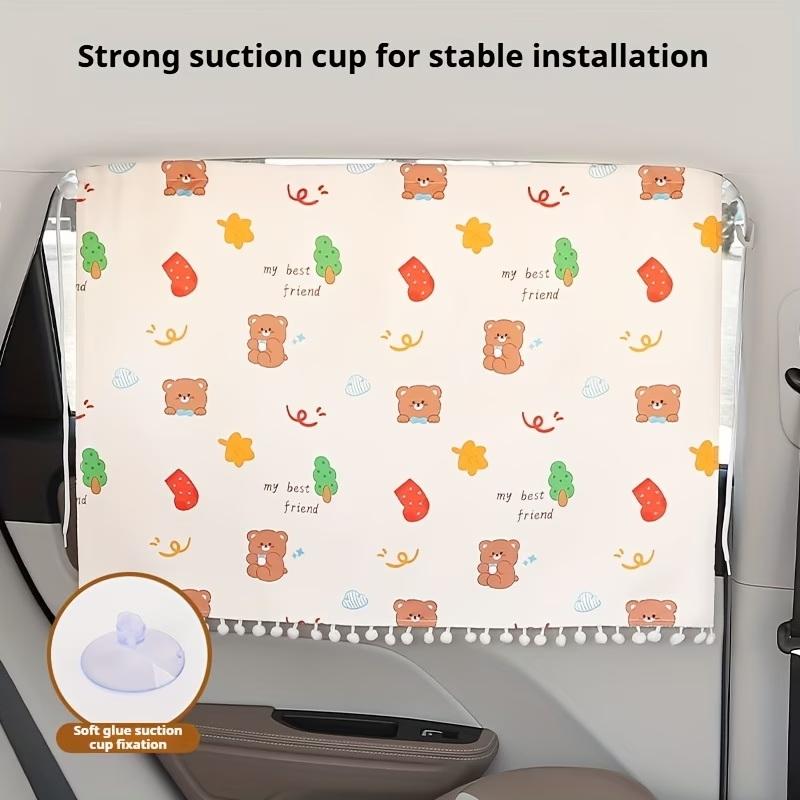 Car Sunshade With Suction Cups, Providing Heat Insulation And Uv Protection, Universal Type, Suitable For Summer Car Decoration.