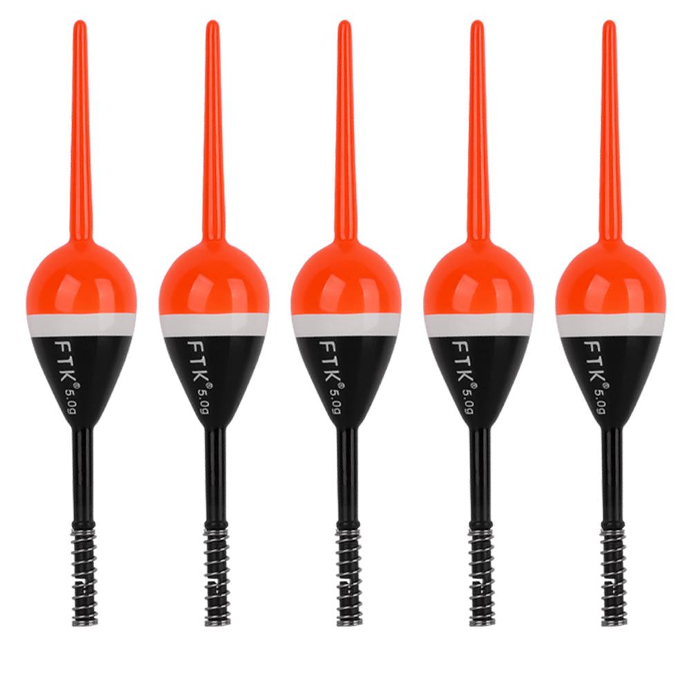FTK 5 шт. 2 г/4 г/5 г Поплавці для риболовлі Поплавці з бальси Весняний ковзний поплавок Фіксовані поплавці для краппі, панкфіша, сома