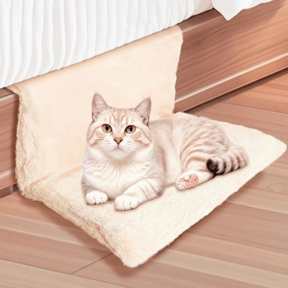 Metal Frame Plush Cat Hammock Comfortable Cat Sleeping Rest Wall Mount Cat Nest Pet Sleeping