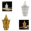 Buddha Head Statue Ornament Craft Decoration for Farmhouse Bookshelf Desktop