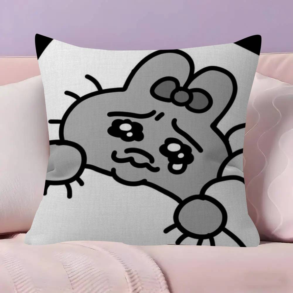Kawaii OOpanchu Usagi  Cushion Cover 30x50 Polyester Sofa Cushions Decorative Throw Pillows Home Decoration Pillowcover