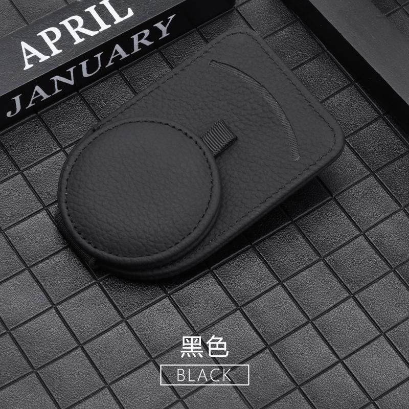 Sunglass Holder for Car Visor,Magnet Sunglasses Holder for car,Leather Car Sunglass Holder,Visor Sunglasses Clip with Storing Glasses Cards