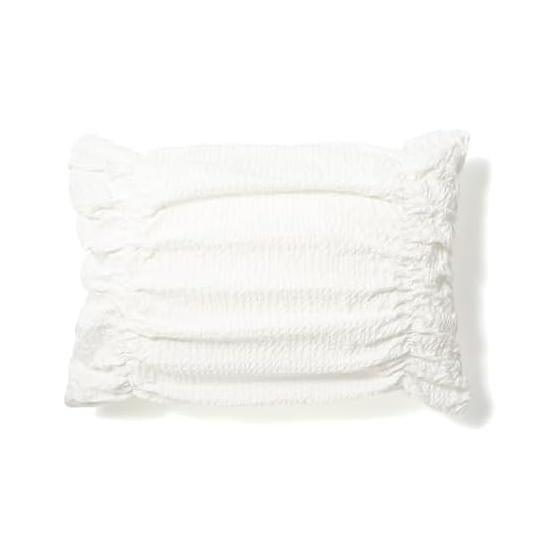 [2026 Model] Francfranc Fluffy Cooling Pillow Cover, Gathered White, Cool to the Touch, Cool Pillow Cover
