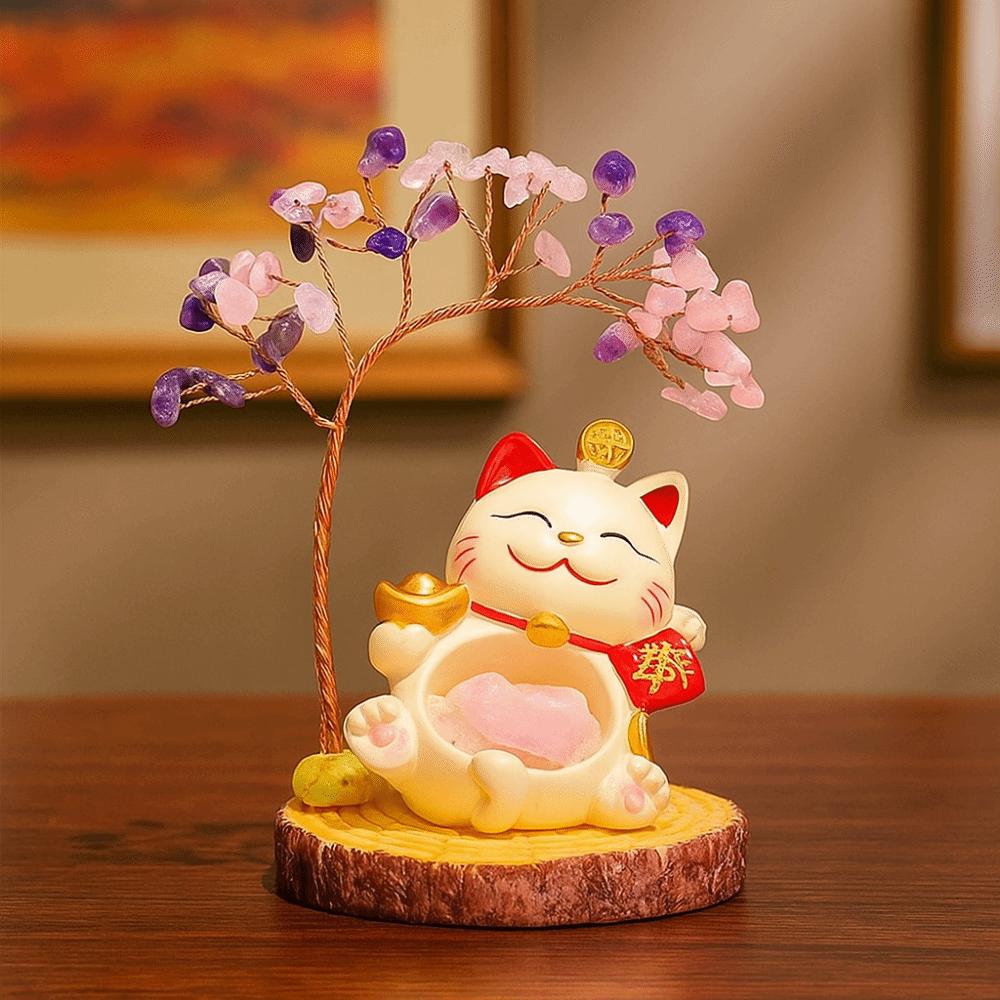 Feniks Ogon Kryształ Naturalny Kryształowe Drzewko Kolorowy Żwir Drzewko Szczęścia Drzewko Energii Rękodzieło Domowe