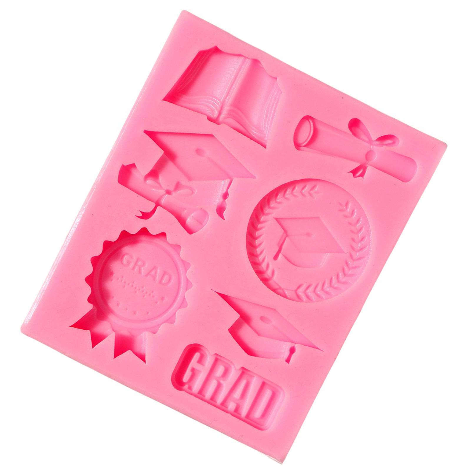 2 Pack Cap Diploma Book Congrats Grad Mould Grad Cap Diploma Cheering Graduates Moulds for Graduation Cake Topper Decorations China Mainland