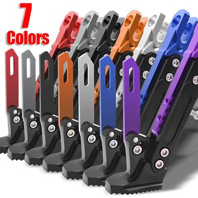 Pata de cabra de estacionamiento CNC para motocicleta, soporte de pie de metal ajustable para bicicleta, duradero y resistente a la corrosión, accesorios de soporte